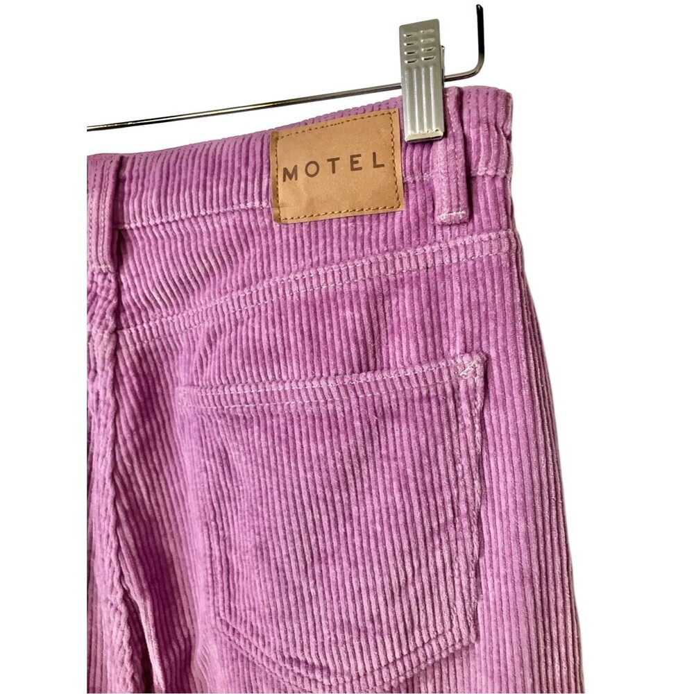 Parallel Trouser Cord Lilac Size M Pop of Color Purple Corduroy Spring Summer - Picture 6 of 12